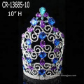 Colorful Blue Purple Stone Queen Miss Pageant Crown